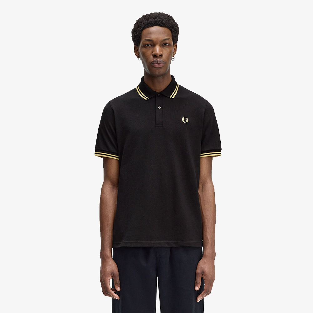 프레드페리 M12 트윈 팁 프레드페리 셔츠 블랙/샴페인(Fred Perry M12 Twin Tipped Fred Perry Shirt Black/Champagne) - 2