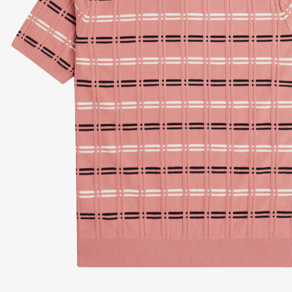 프레드페리 스트라이프 립 니트 셔츠 퍼티핑크(Fred Perry Striped Rib Knitted Shirt Putty Pink) - 6