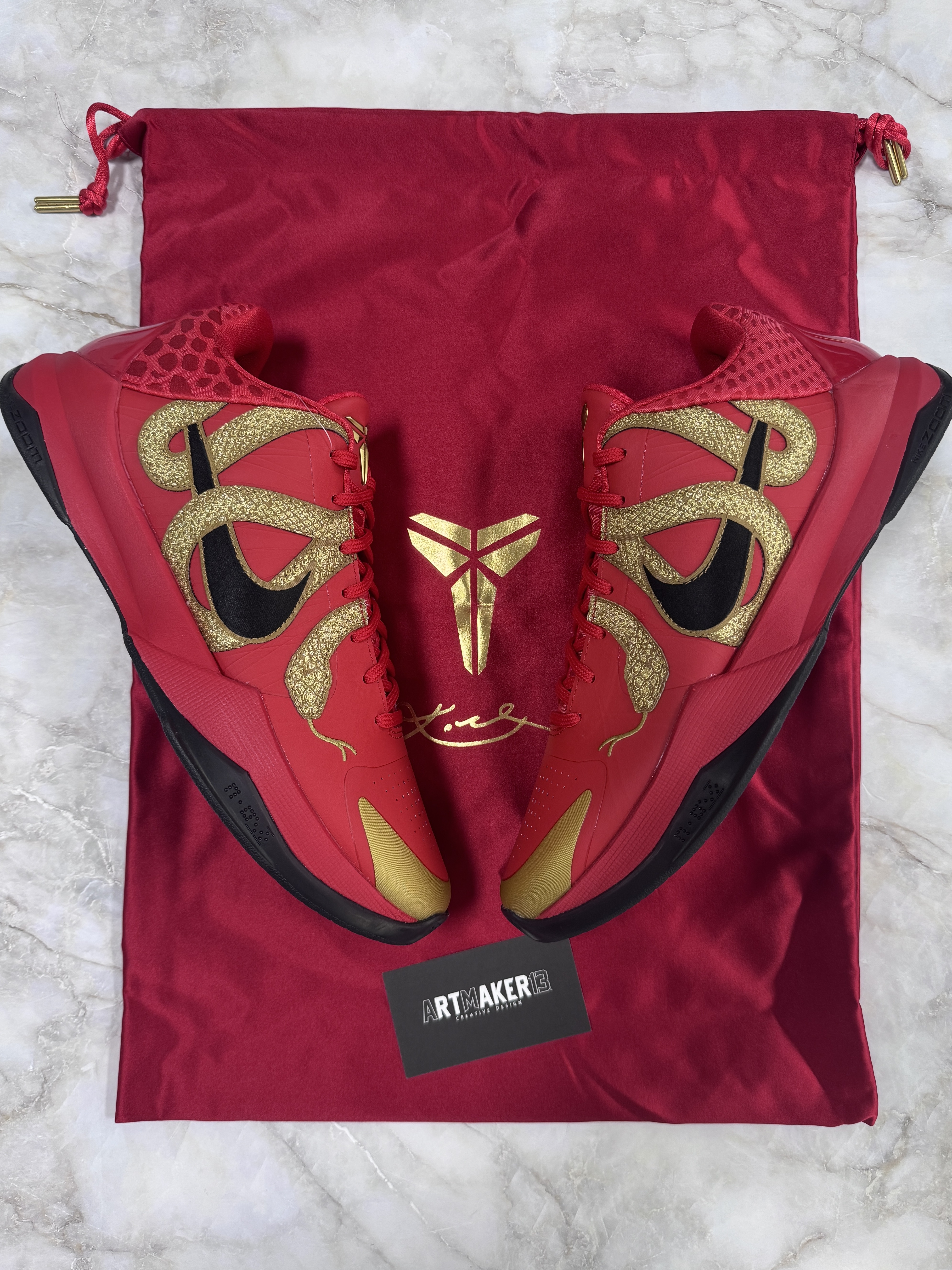 Nike Kobe 5 Protro Year of the Mamba University Red 착용 스타일 - 1