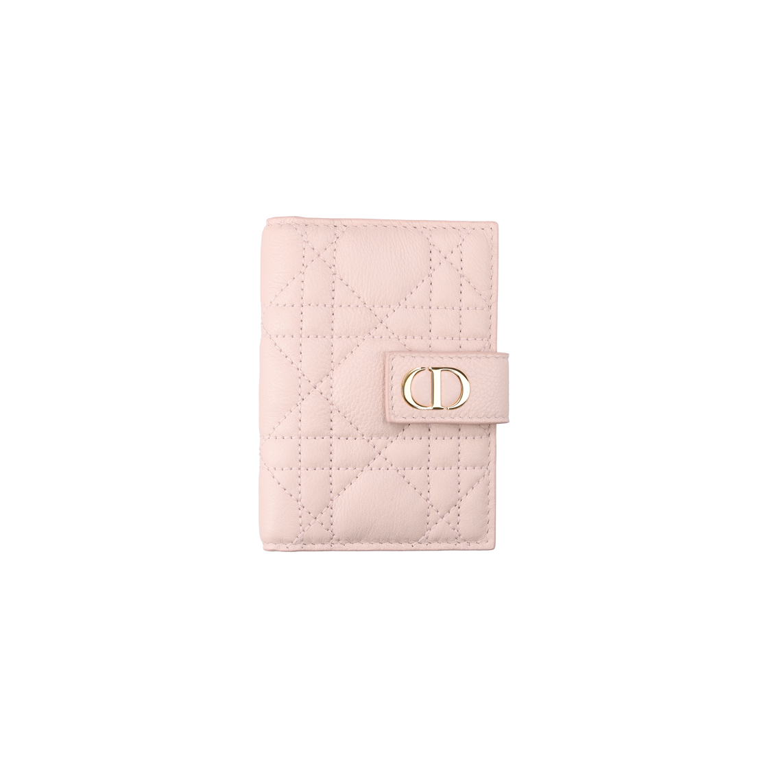 S5157UWHC Dior Caro Vertical Card Holder Calfskin Rose Powder - 대표 이미지 #1