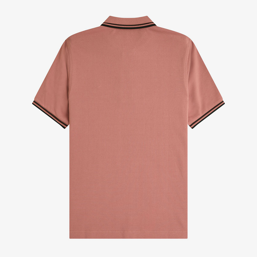 프레드페리 우먼스 G3600 트윈 팁 프레드페리 셔츠 퍼티핑크/로드브릭/블랙(Fred Perry Womens Twin Tipped Fred Perry Shirt Putty Pink/Carrington Roadbrick/Black) - 3