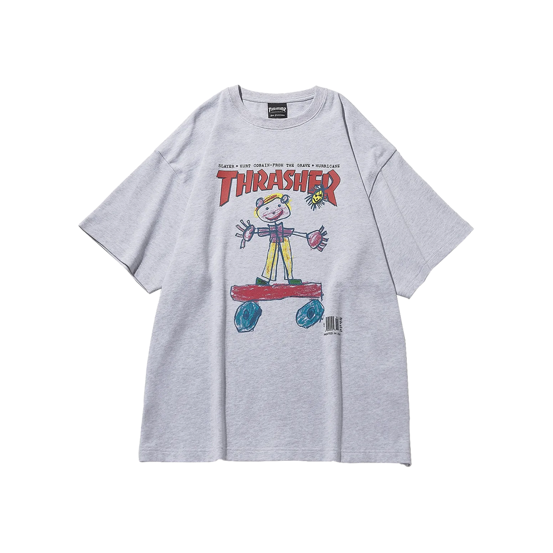 트레셔 키즈 스케치 반팔 티셔츠 라이트 그레이(THRASHER Kids Sketch Short Sleeve T-Shirt Light Gray)