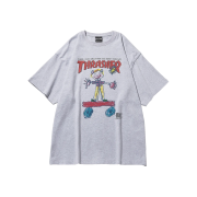 THRASHER Kids Sketch Short Sleeve T-Shirt Light Gray
