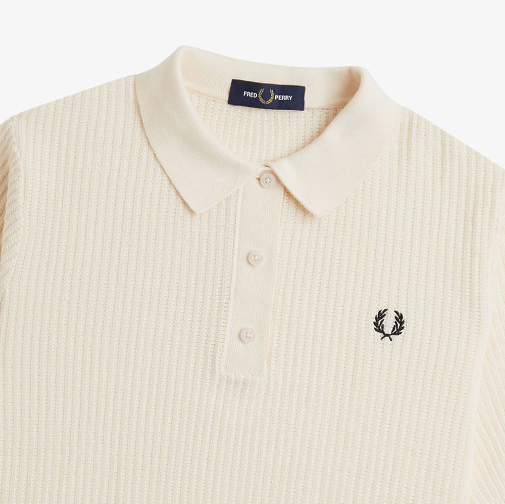 프레드페리 우먼스 메시 니트 폴로 셔츠 실키피치(Fred Perry Womens Mesh Knit Polo Shirt Silky Peach) - 3