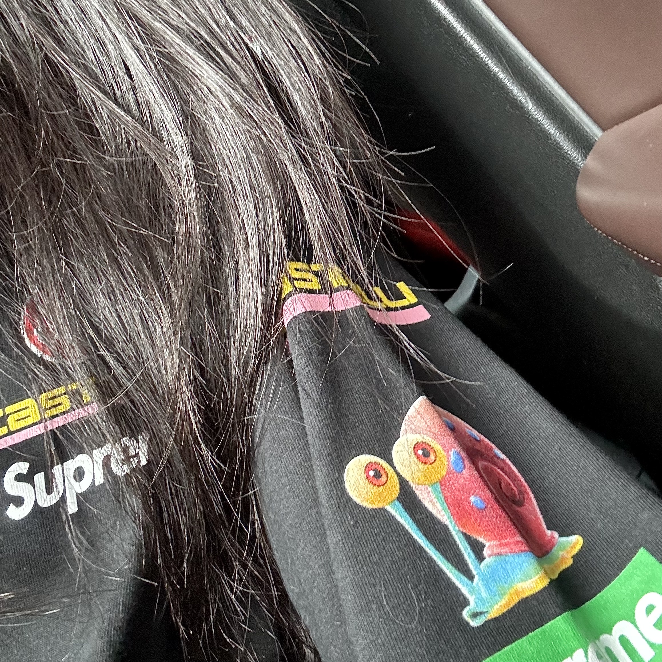 Supreme x SpongeBob SquarePants Castelli Racing L/S T-Shirt Black - 25SS 착용 스타일