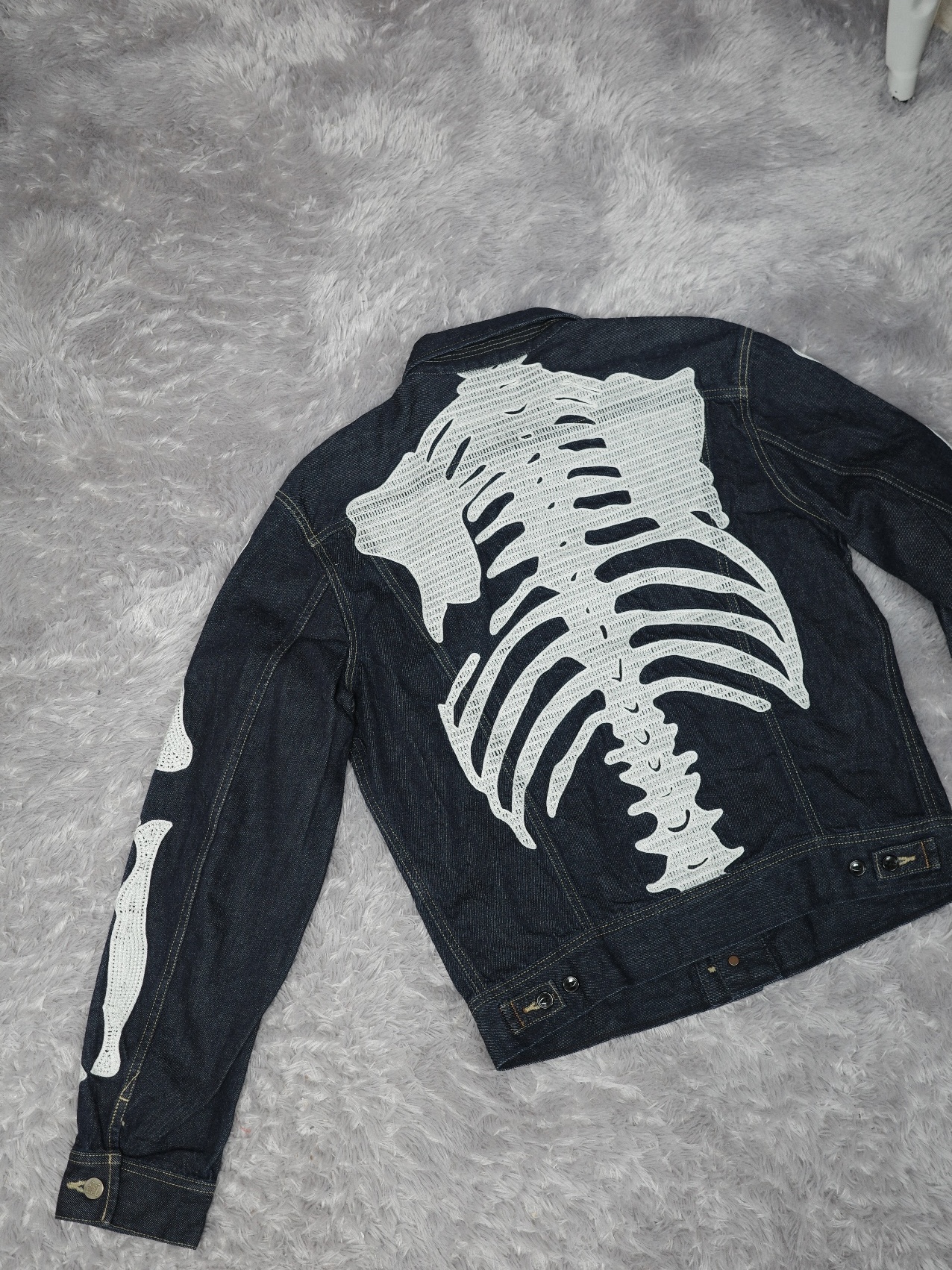 Kapital 11.5 oz. Denim Mexican Tuxedo Westerner Bone Jacket Indigo 착용 스타일 - 2