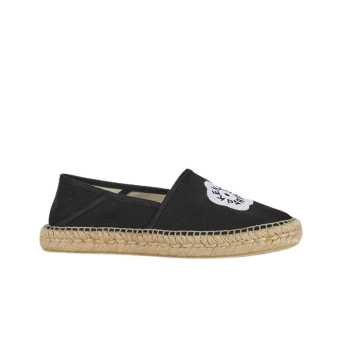FF52ES020F71-99 (W) Kenzo Boke Flower 2.0 Embroidered Canvas Espadrilles Black