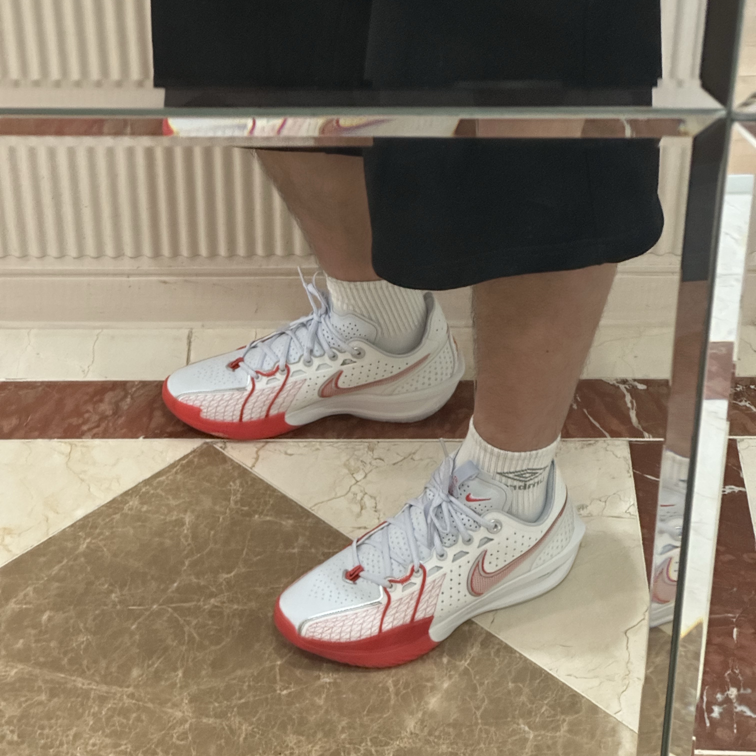 Nike Air Zoom GT Cut 3 EP Summit White Picante Red 착용 스타일