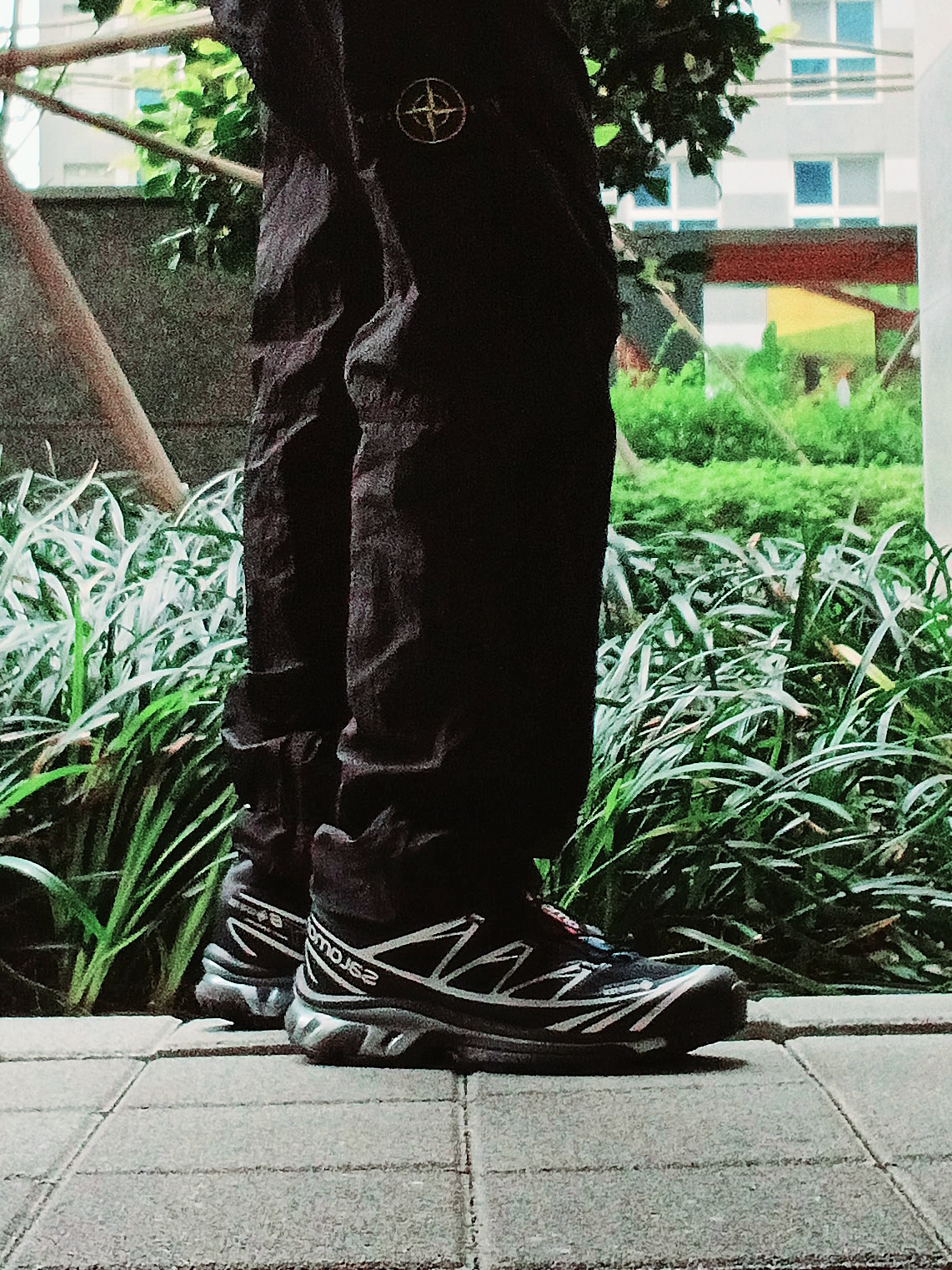 Nike ACG Trail Cap Black, Salomon XT-6 GTX Black Silver 착용 스타일 - 3