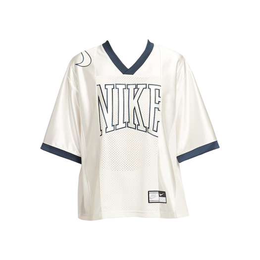 (W) Nike NSW Street Oversized Graphic Jersey Sail Armory Navy - Asia