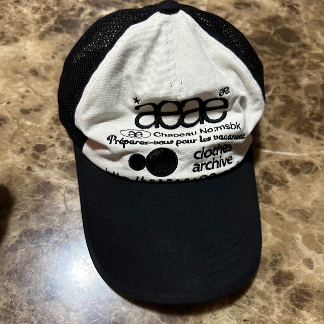Aeae Web Logo Mesh Cap Black 착용 스타일