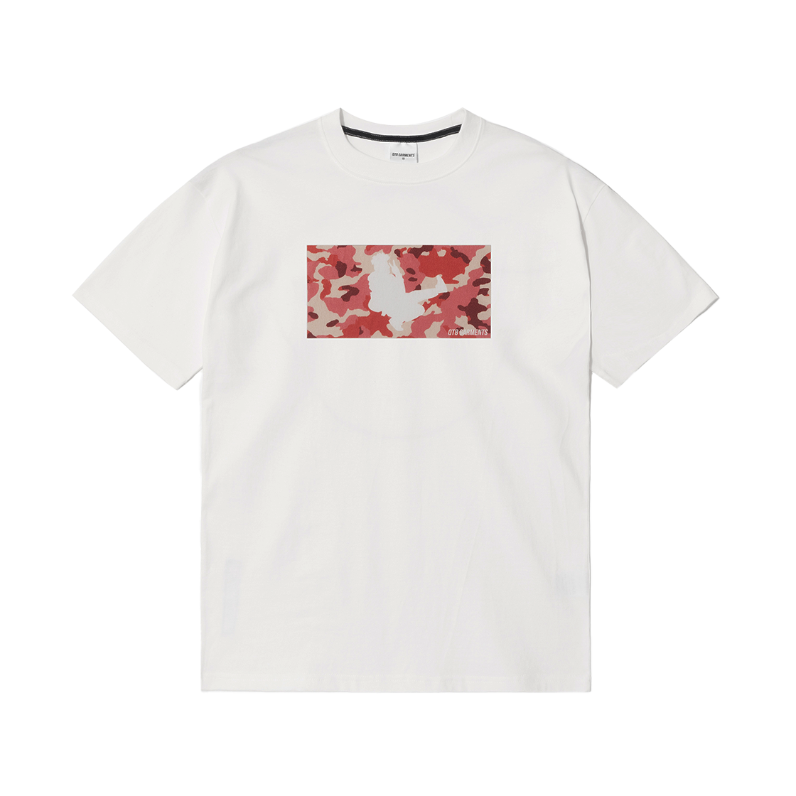 큐티에잇 가먼츠 누들 X 큐티에잇 핑크 카모 티 아이보리(QT8 GARMENTS Noodle X QT8 Pink Camo Tee Ivory)
