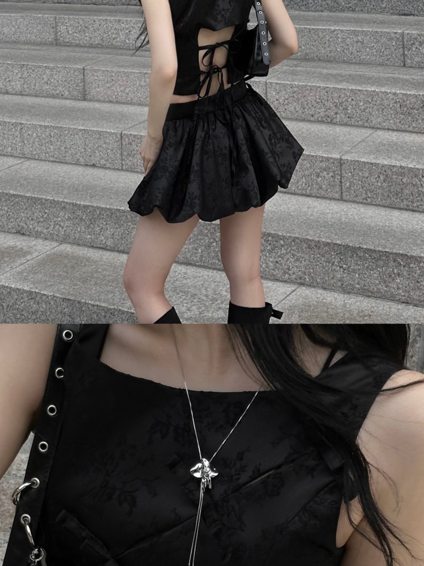Kashiko★スカート★韓国★人気★Fairy Ribbon Bubble Skirt 3色 Kashiko☆スカート☆韓国☆人気☆Fairy Ribbon Bubble Skirt 3色