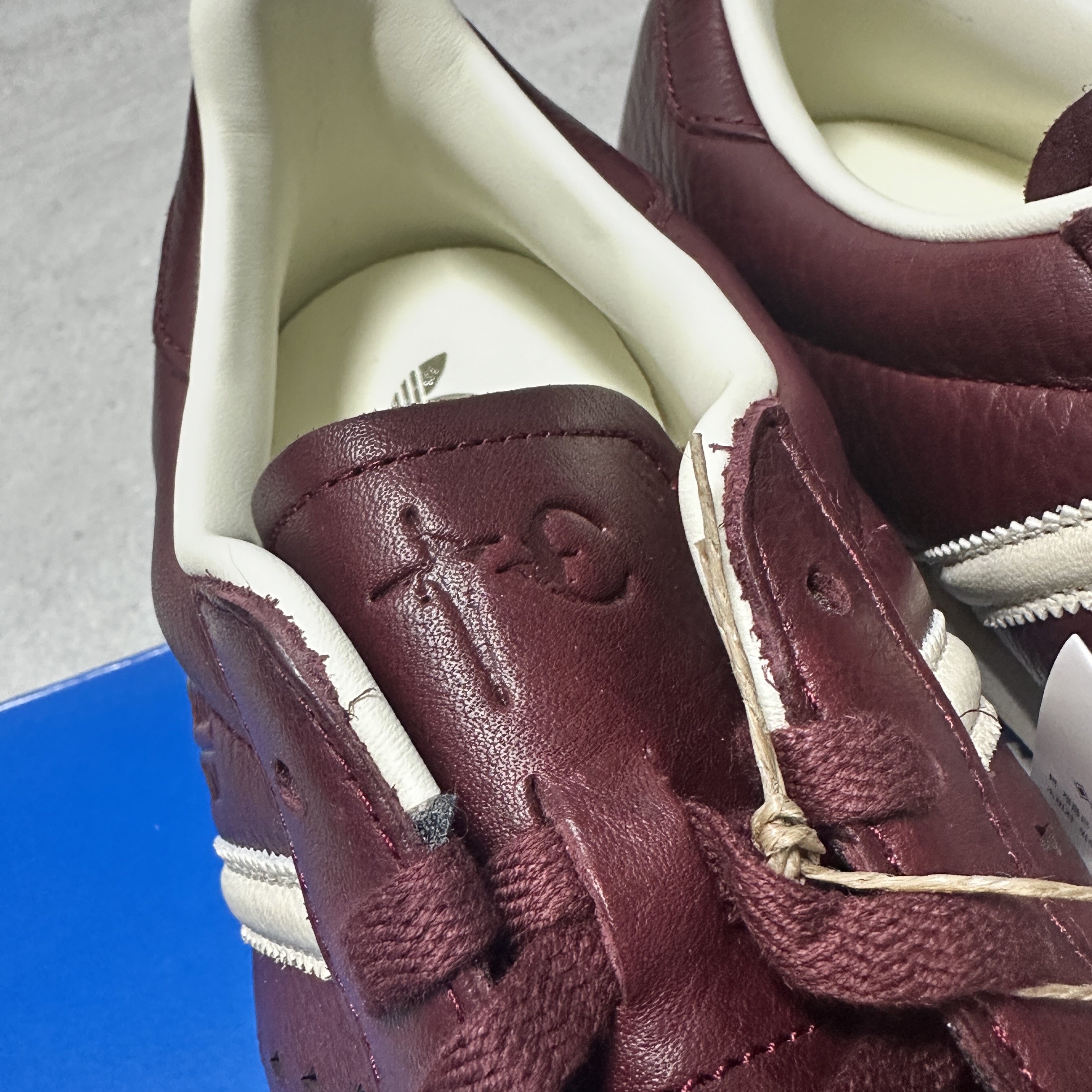 Adidas x Thug Club Superstar Vintage Collegiate Burgundy Cream White 착용 스타일 - 5