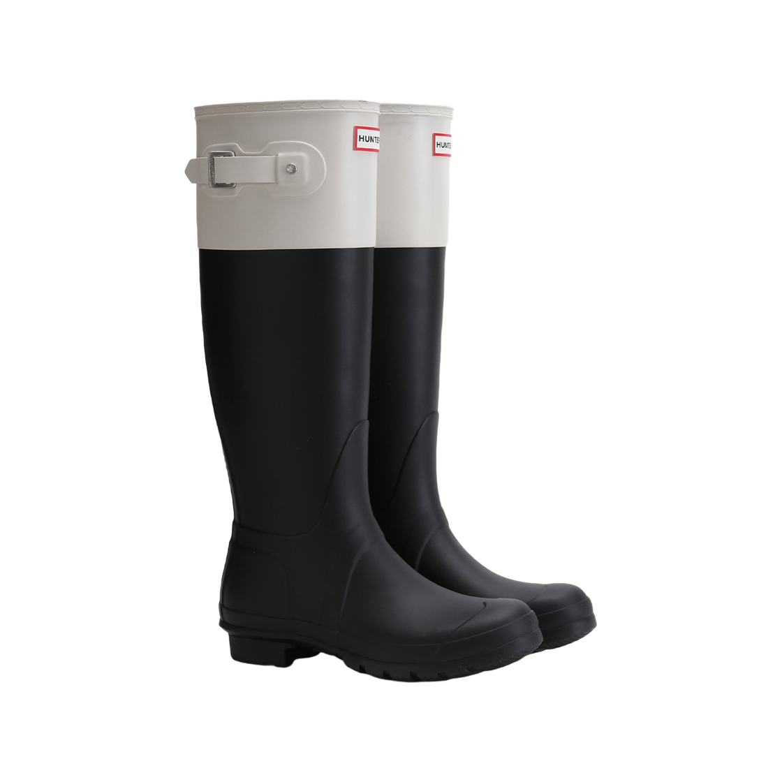 (W) 헌터 오리지널 톨 컬러 블록 부츠 블랙 캐스트((W) Hunter Original Tall Colour Block Boots Black Cast) - 2