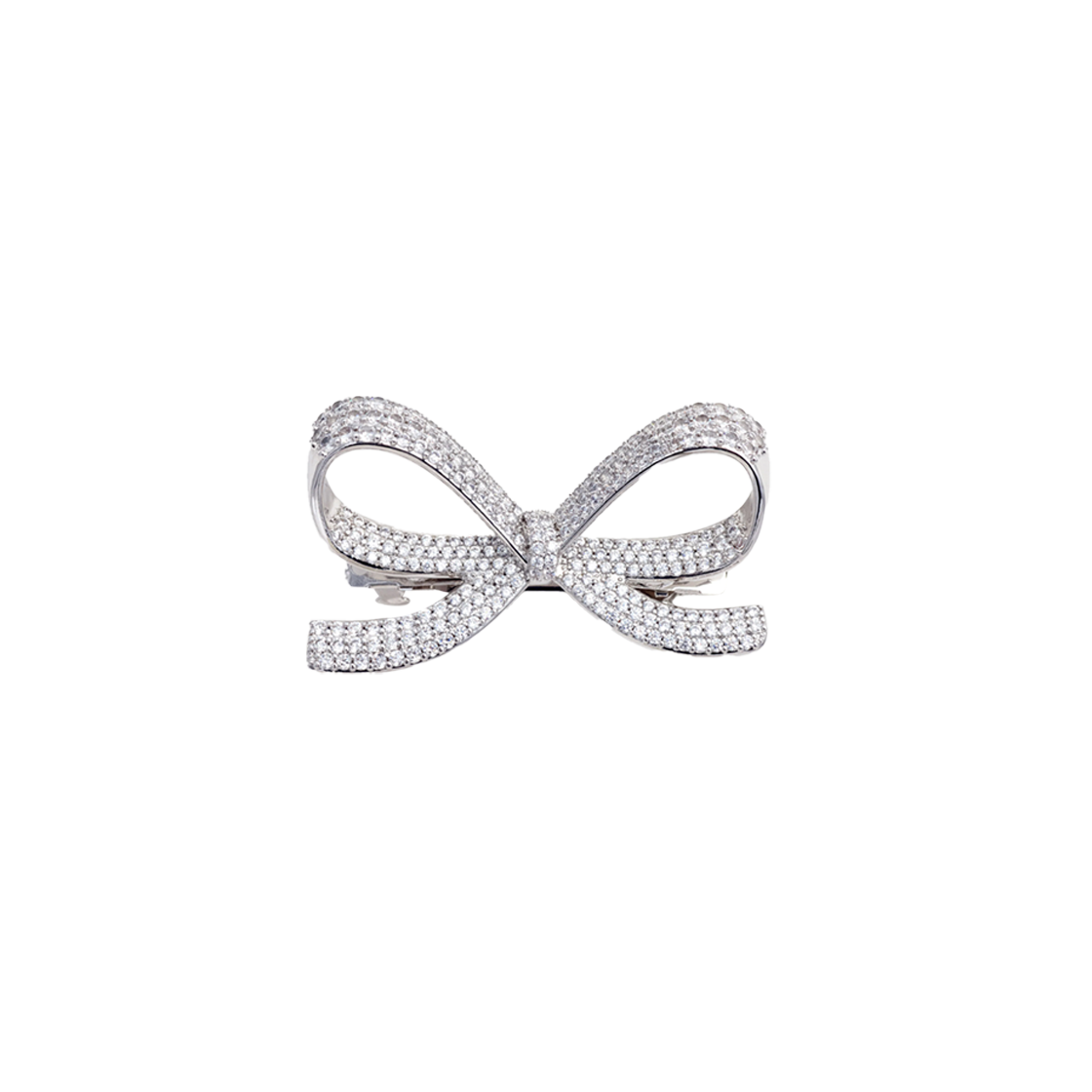 셀프 포트레이트 크리스탈 보우 헤어클립 실버 - 25SS(Self Portrait Crystal Bow Hairclip Silver - 25SS)