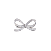 Self Portrait Crystal Bow Hairclip Silver - 25SS