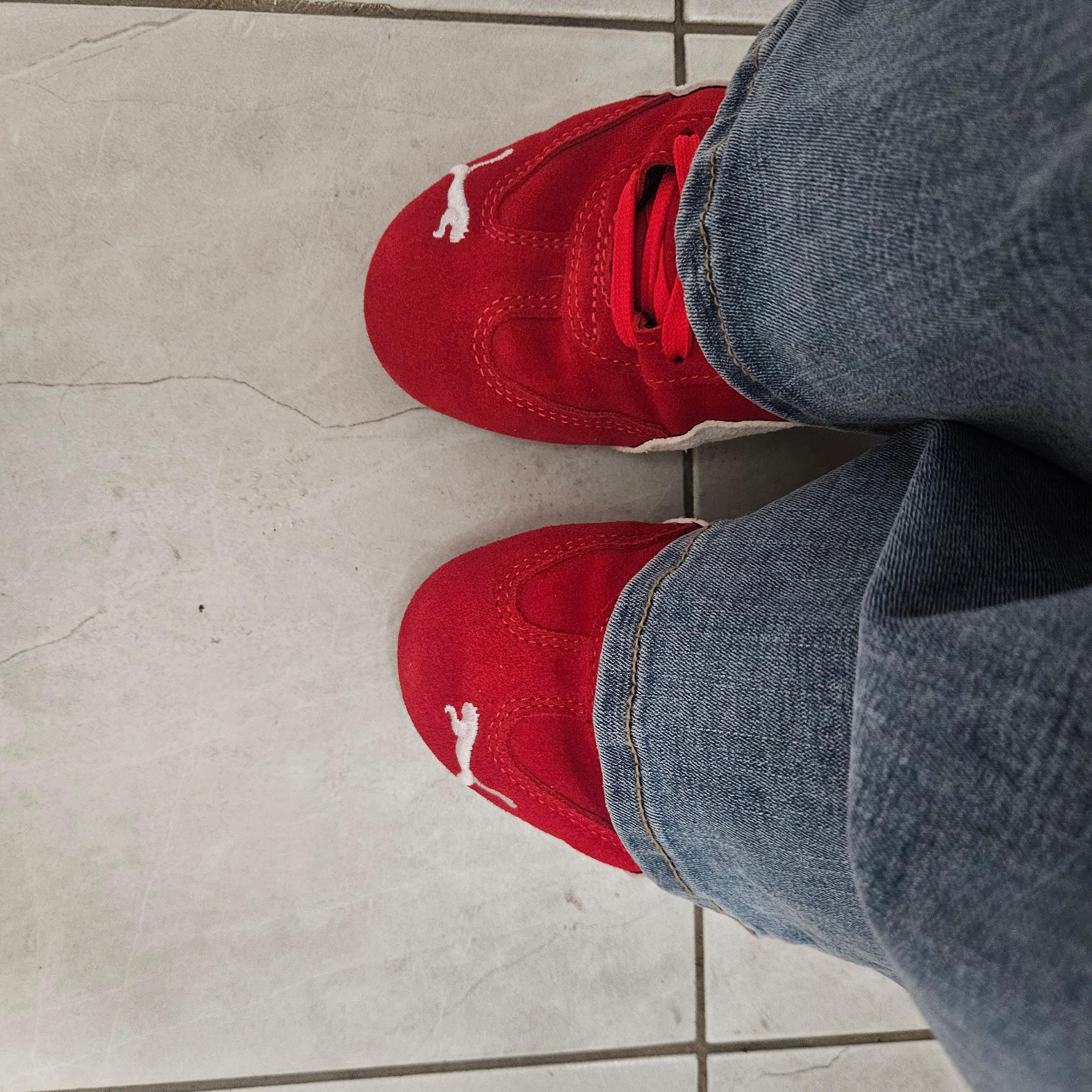 Puma Speedcat OG Red White 착용 스타일 - 1