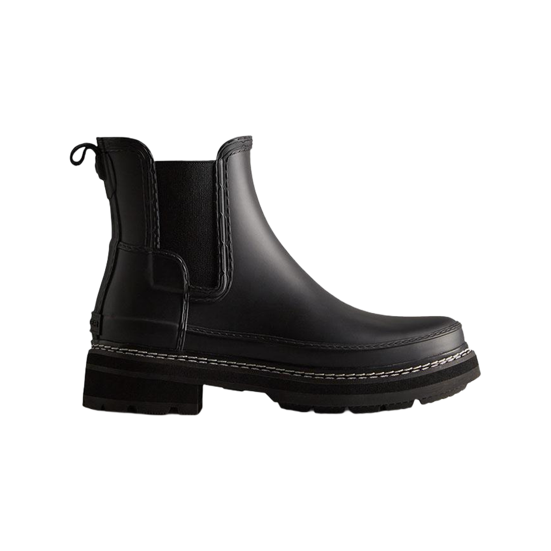 (W) 헌터 리파인드 첼시 스티치 디테일 부츠 블랙((W) Hunter Refined Chelsea Stitch Detail Boots Black) - 1