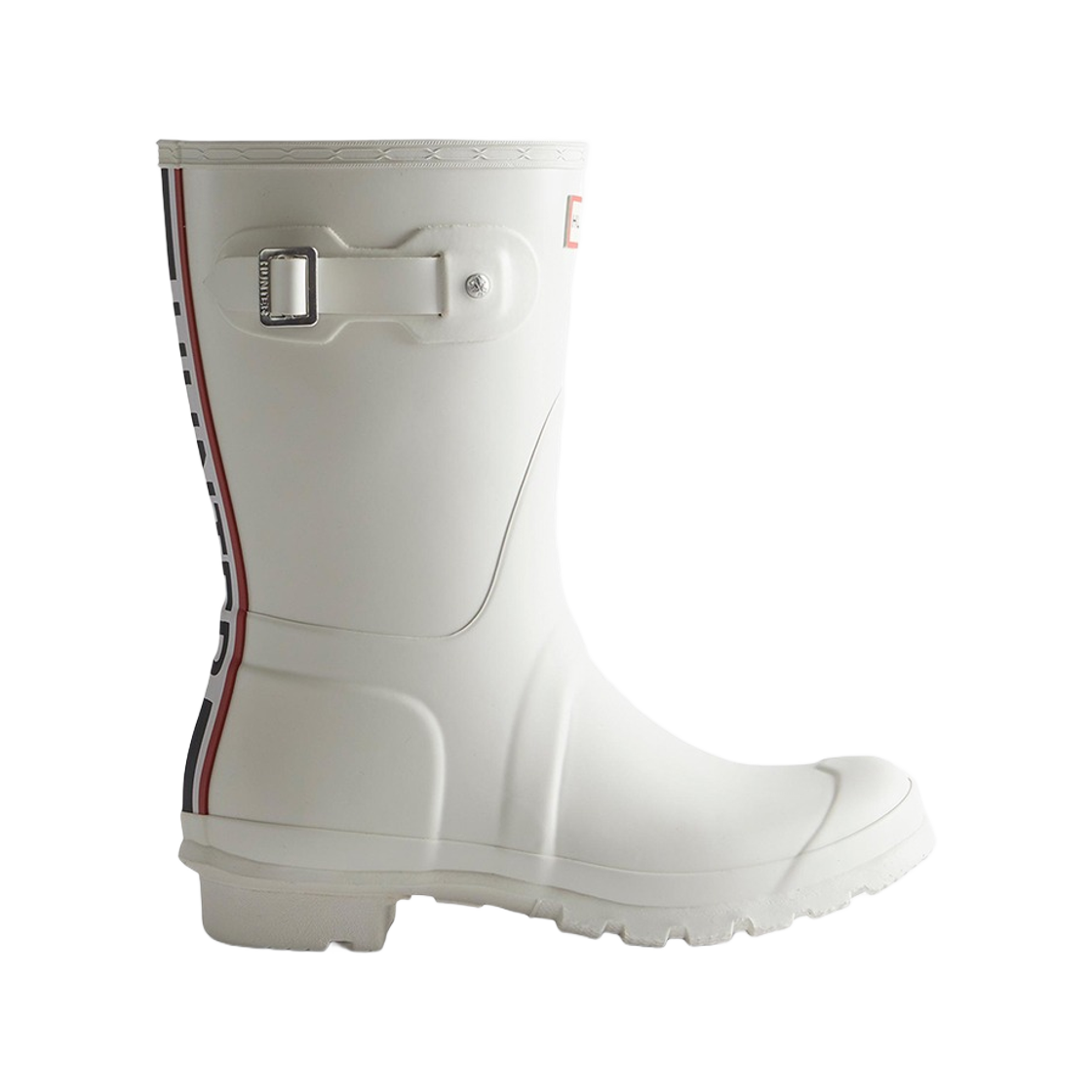 WFS2353RMA-WHW (W) Hunter Original Short Hunter Tri-Colour Logo Backstrap Boots White Willow