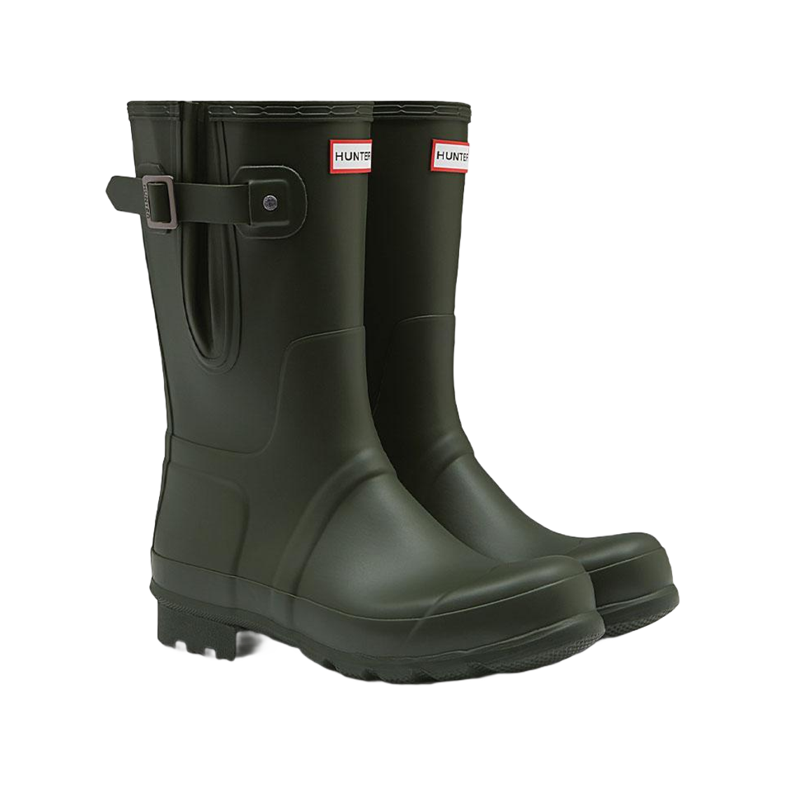헌터 오리지널 사이드 어드저스터블 쇼트 레인 부츠 다크 올리브(Hunter Original Side Adjustable Short Rain Boots Dark Olive) - 2