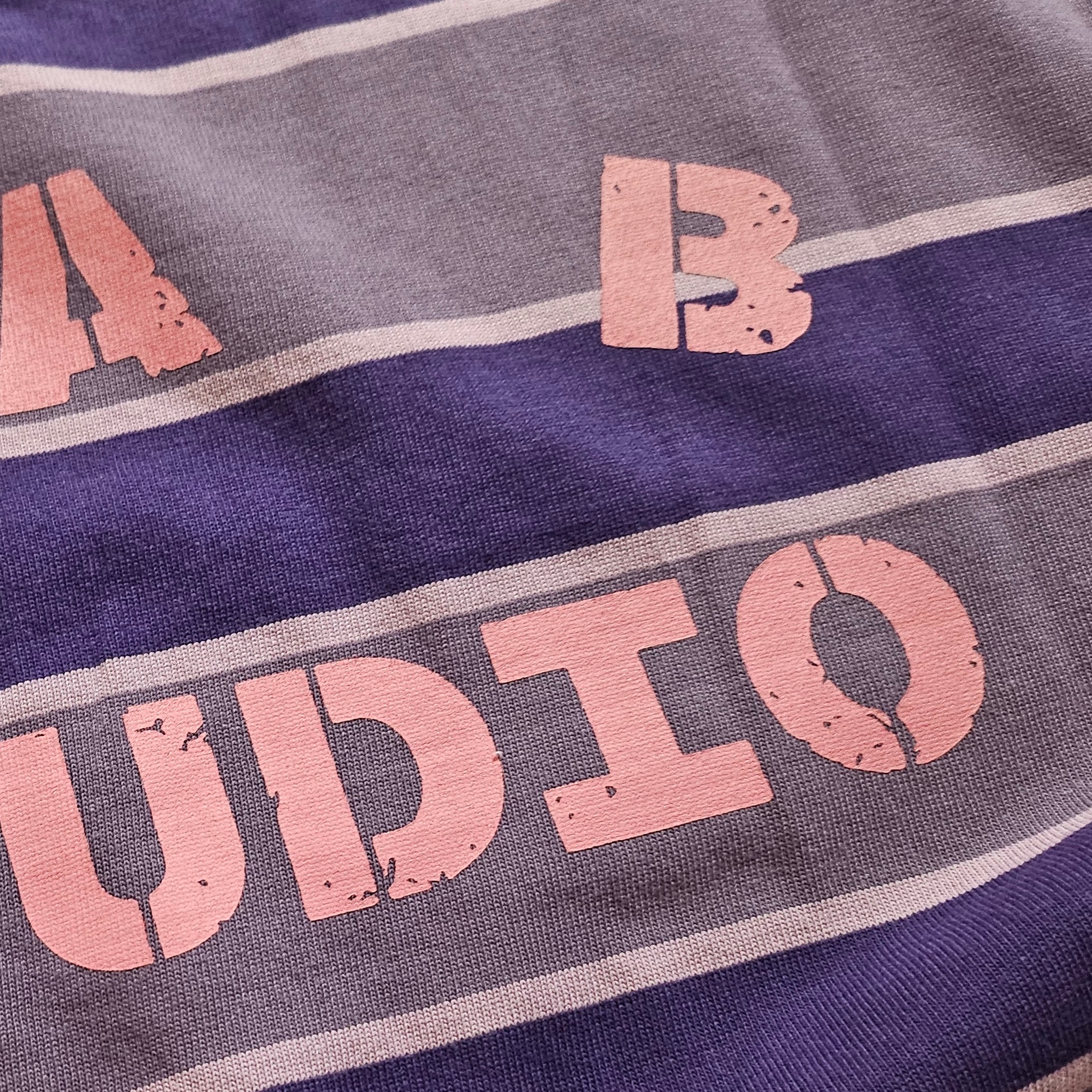 IAB Studio x Arcane Jinx Striped T-shirt Purple Stripe Pink 착용 스타일