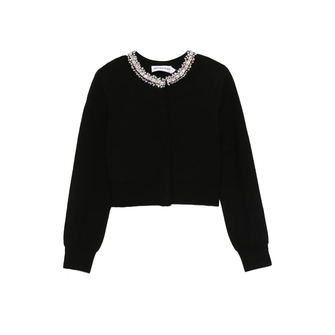 셀프 포트레이트 우먼 블랙 엠벨리시드 가디건 블랙 - 25SS(Self Portrait Women Black Embellished Cardigan Black - 25SS)