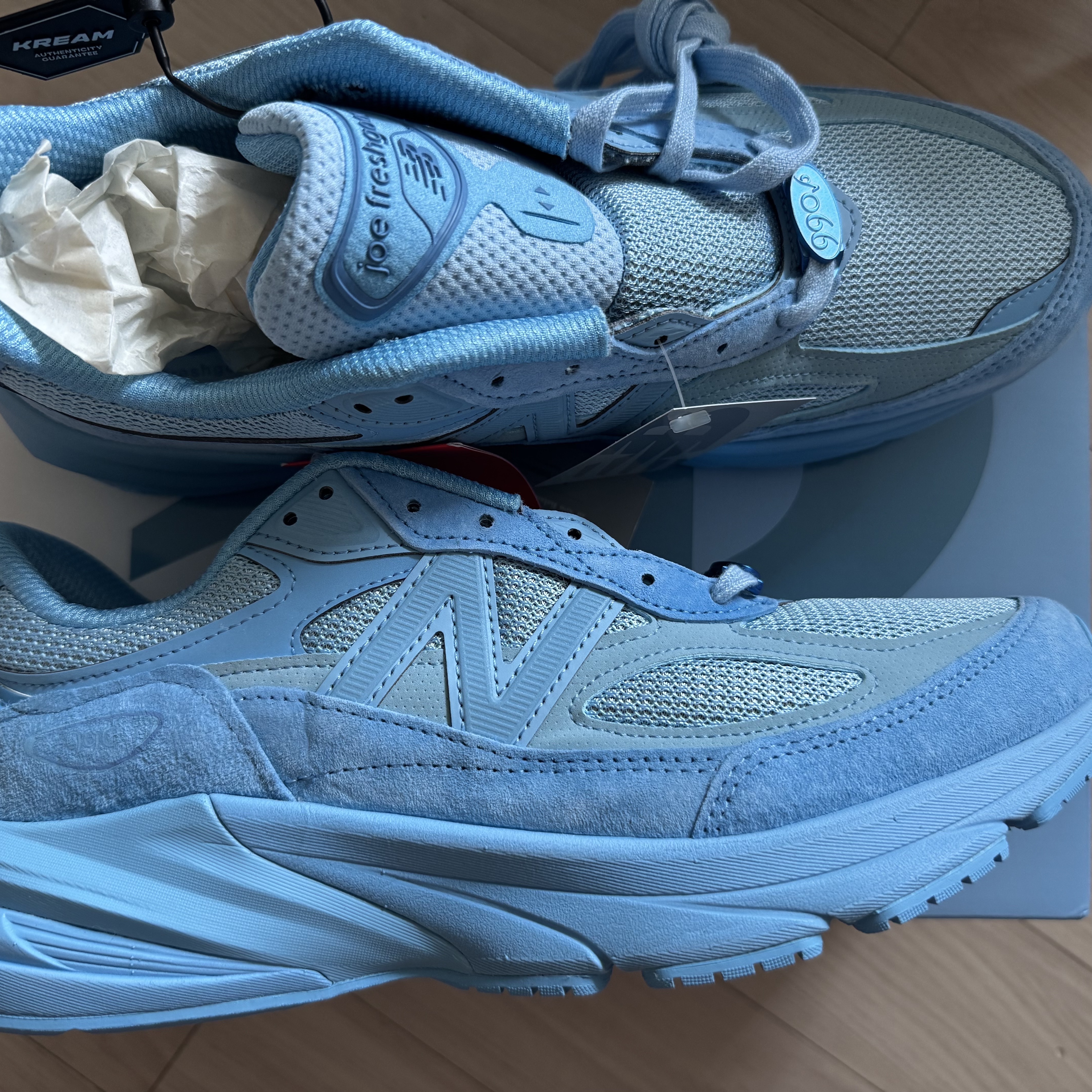 New Balance x Joe Freshgoods 990v6 Made in USA Prom Blue 착용 스타일