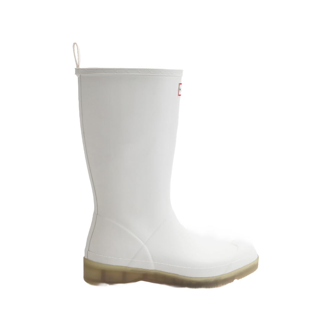 (W) 헌터 플레이 톨 트랜슬루센트 솔 부츠 쉐이디드 화이트((W) Hunter Play Tall Translucent Sole Boots Shaded White) - 1