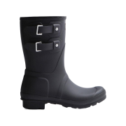 (W) Hunter Original Short Multi Buckle Boots Black