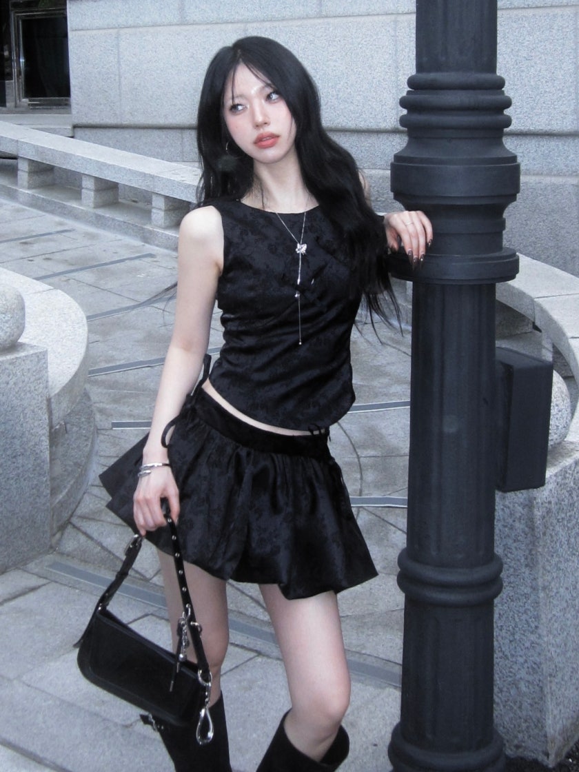 Kashiko★スカート★韓国★人気★Fairy Ribbon Bubble Skirt 3色 Kashiko☆スカート☆韓国☆人気☆Fairy Ribbon Bubble Skirt 3色