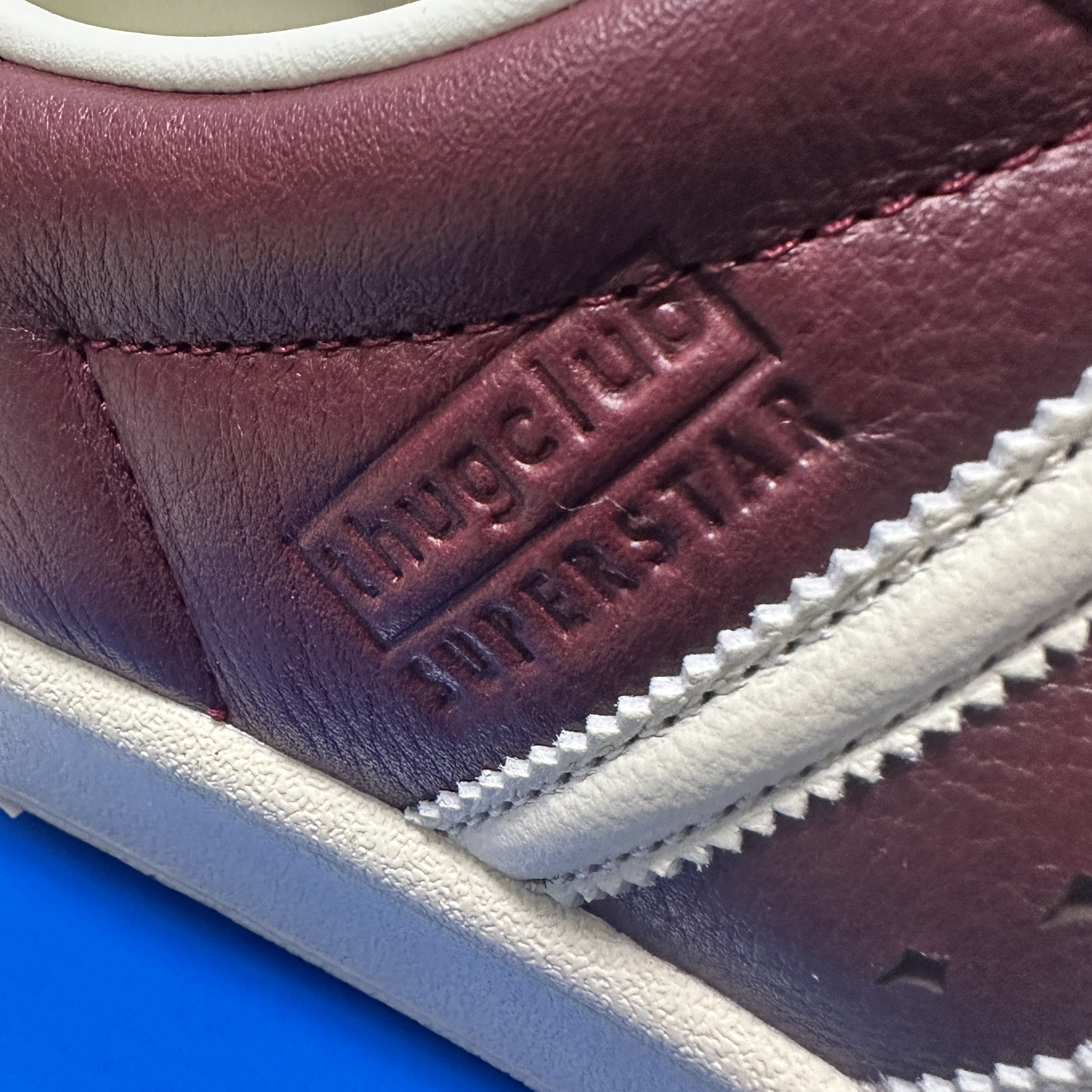Adidas x Thug Club Superstar Vintage Collegiate Burgundy Cream White 착용 스타일 - 4