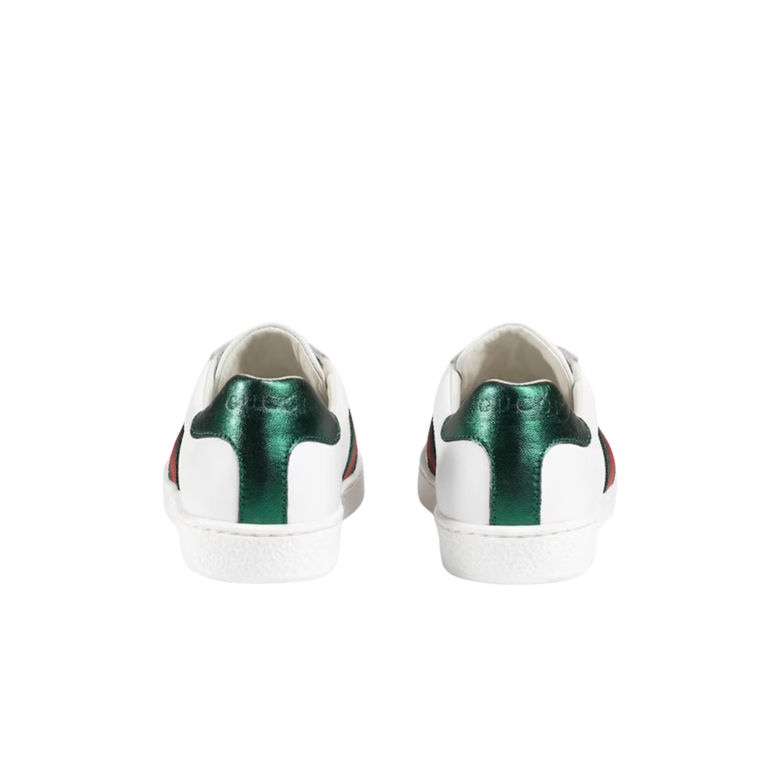 (키즈) 구찌 에이스 레더 스니커즈 화이트 그린((Kids) Gucci Ace Leather Sneakers White Green) - 3