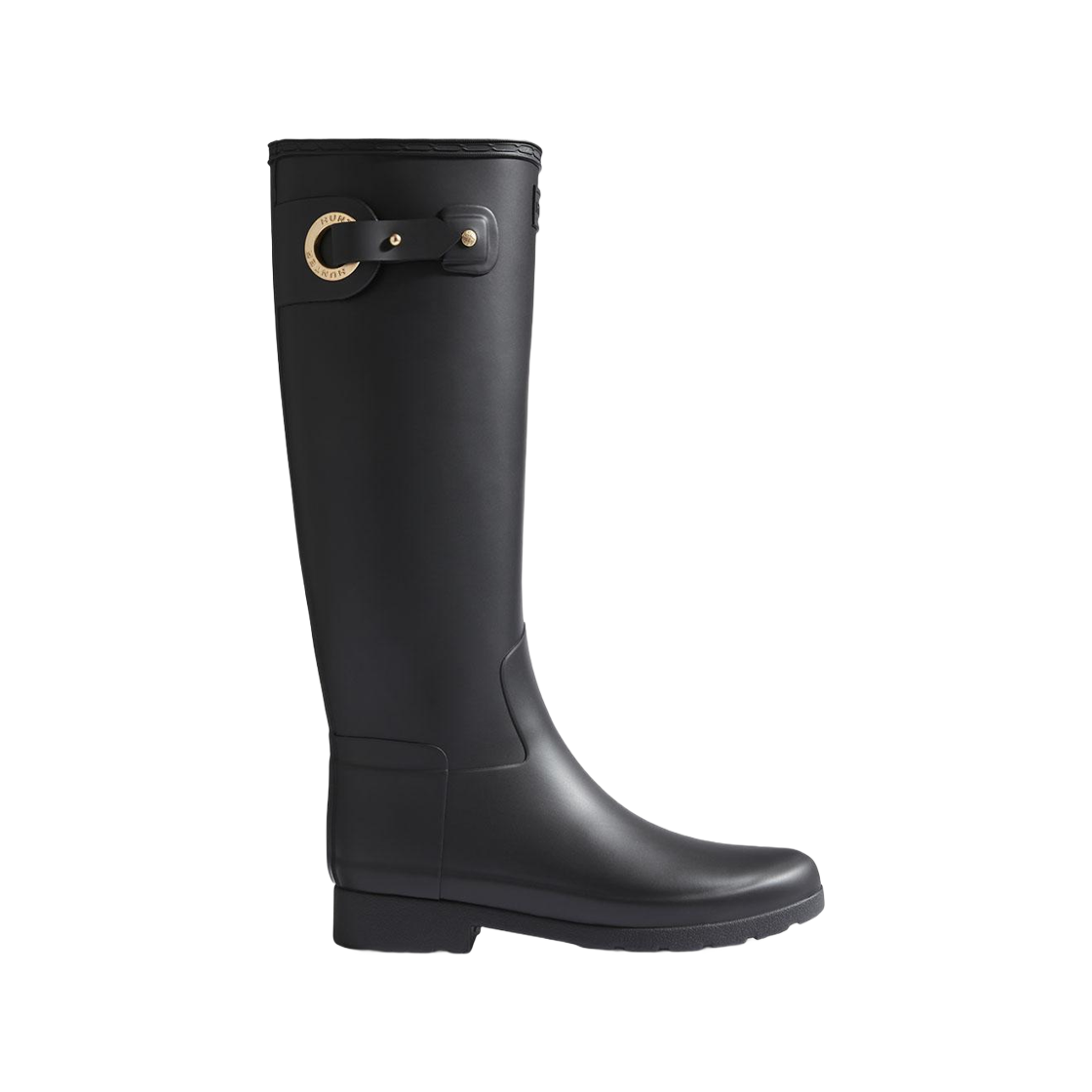 (W) 헌터 리파인드 톨 아일렛 버클 부츠 블랙((W) Hunter Refined Tall Eyelet Buckle Boots Black) - 1
