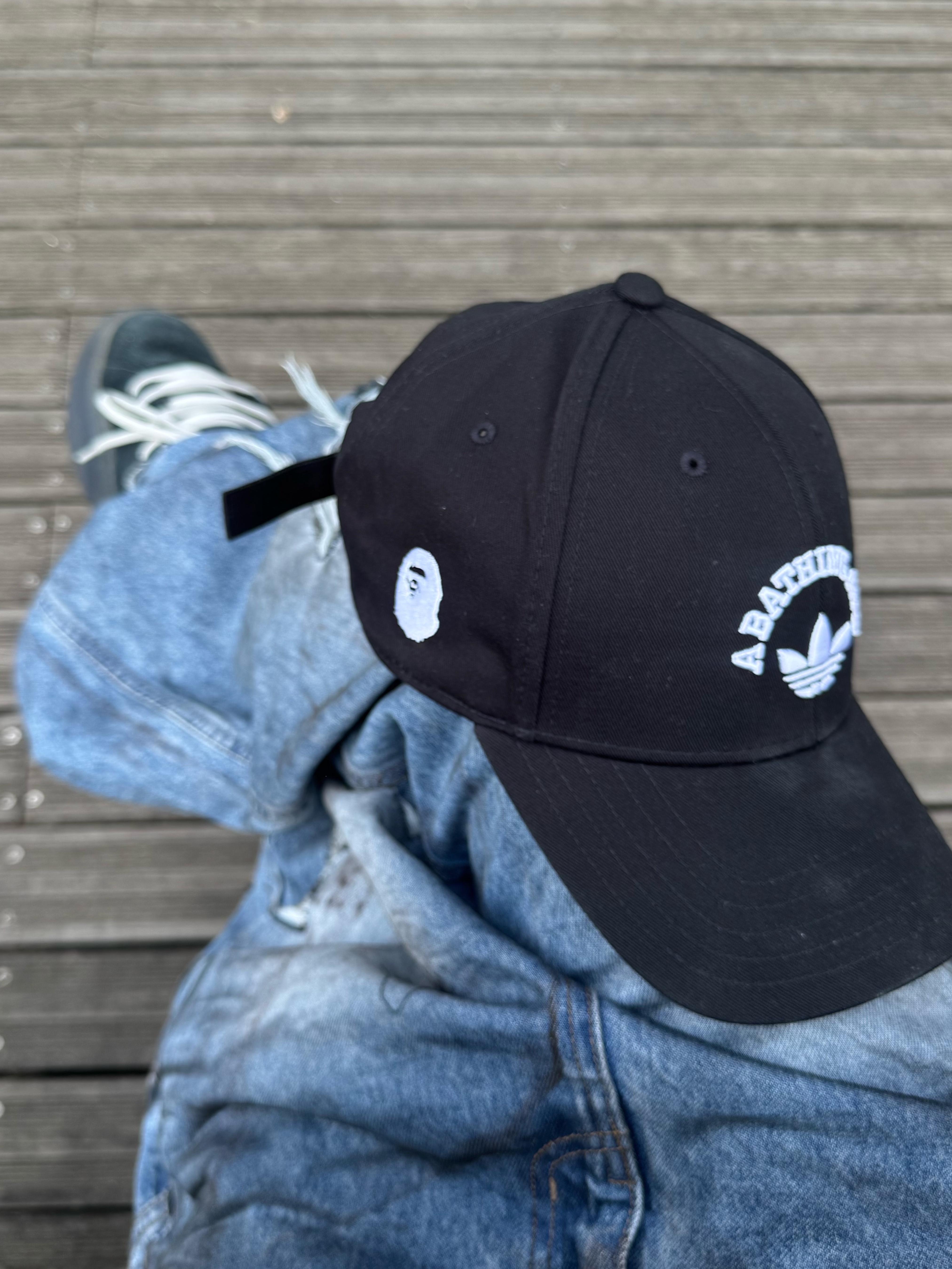 Adidas x BAPE Baseball Cap Black, ERL Vamp Skate Shoe Pirate Black 착용 스타일 - 2
