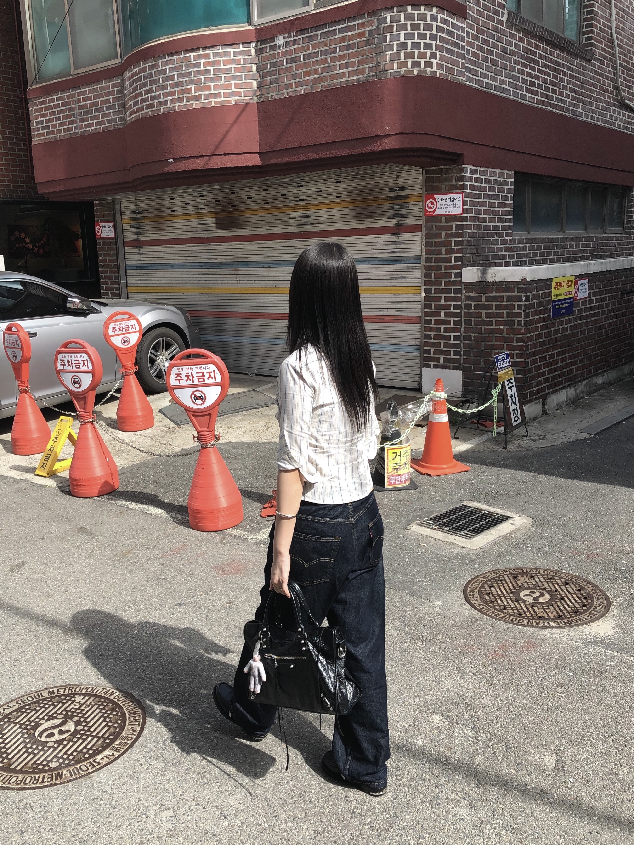 Balenciaga Le City Medium Bag Black Silver, Soft Thumbnail Robert 63, Business Attire 착용 스타일 - 1