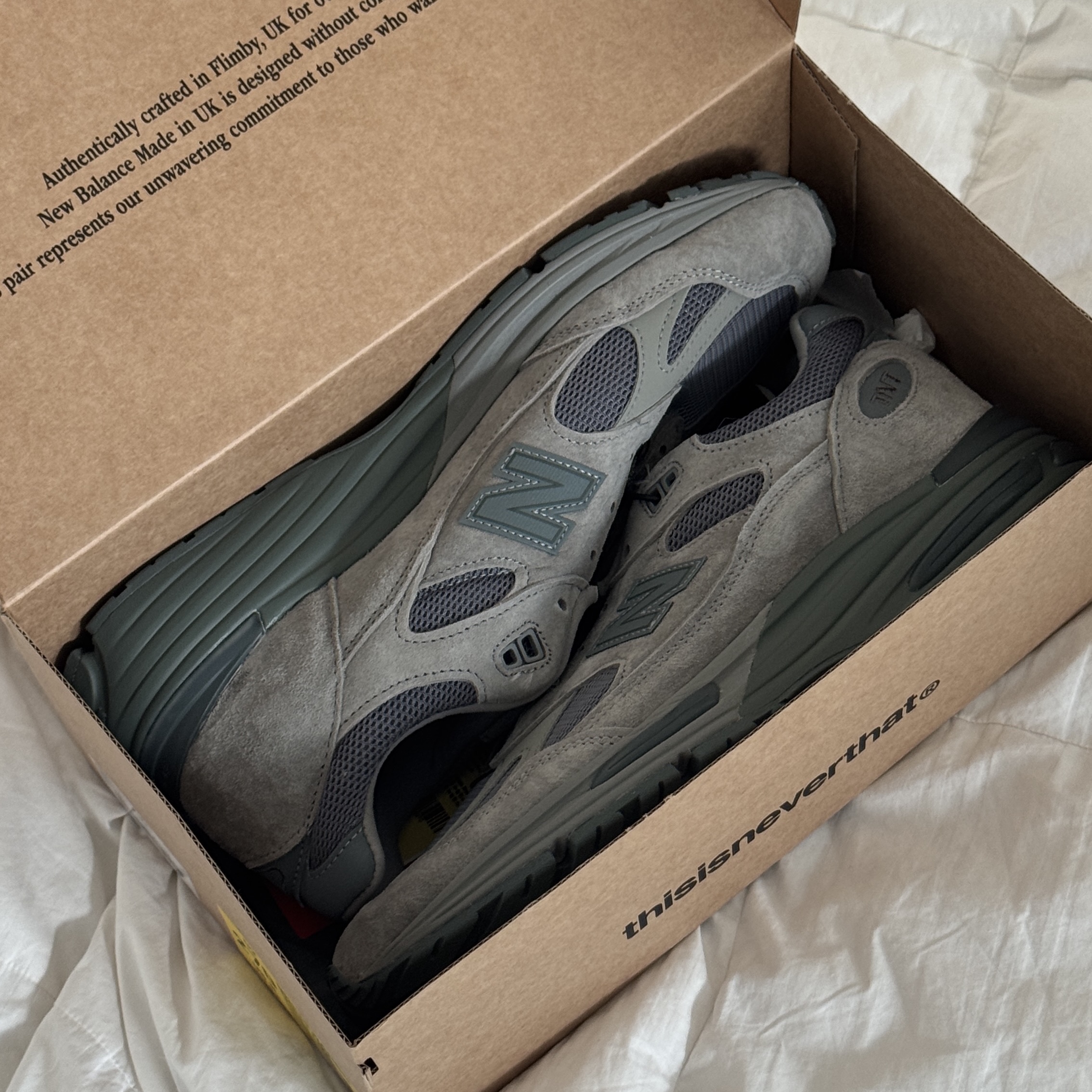 New Balance x Thisisneverthat 991v2 Made in UK Grey 착용 스타일