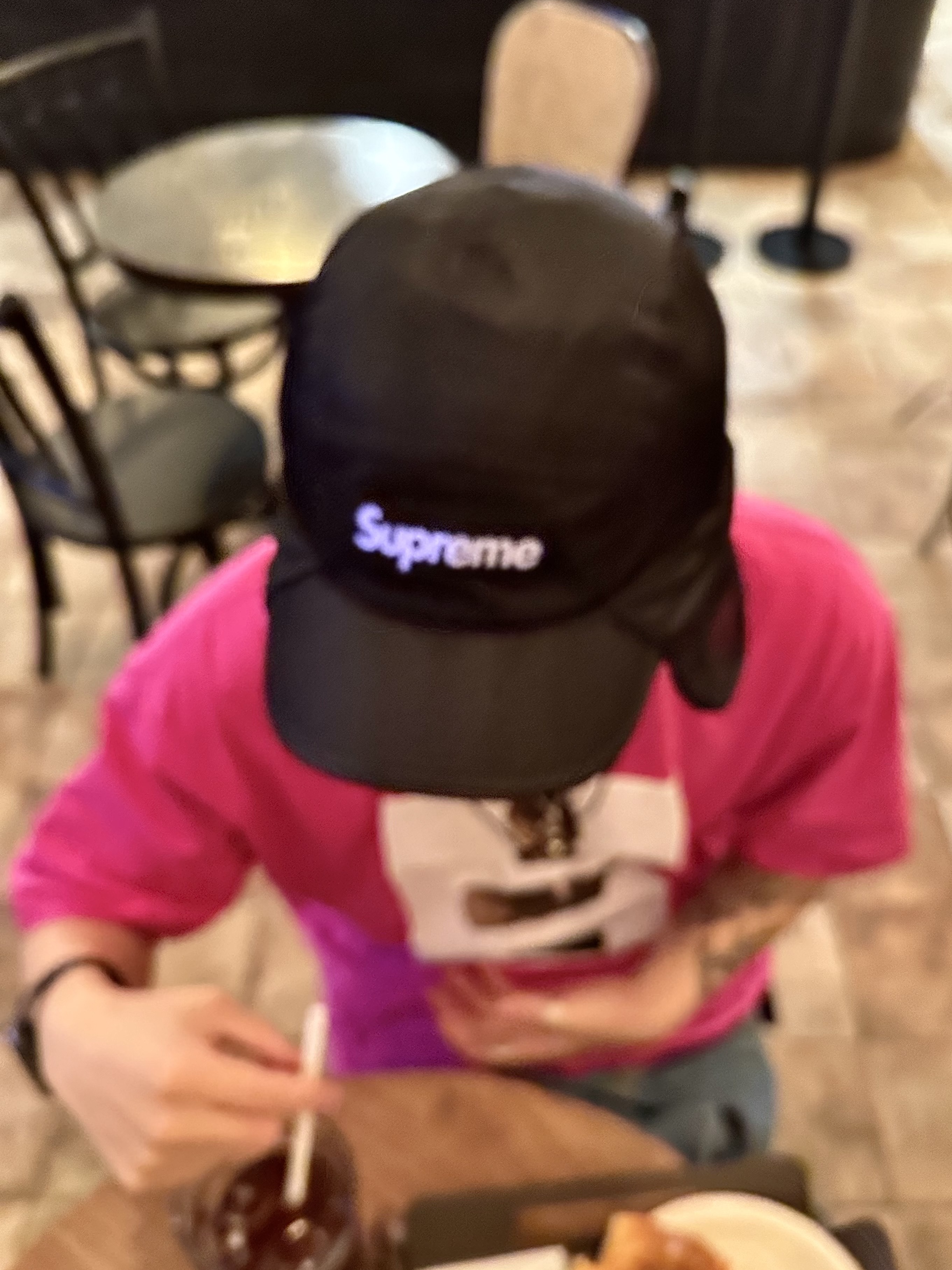 Supreme Mesh Sunshield Camp Cap Black - 24SS, Hansroom Chrome Hearts Bs Fleur Pendant With Bale 착용 스타일 - 2