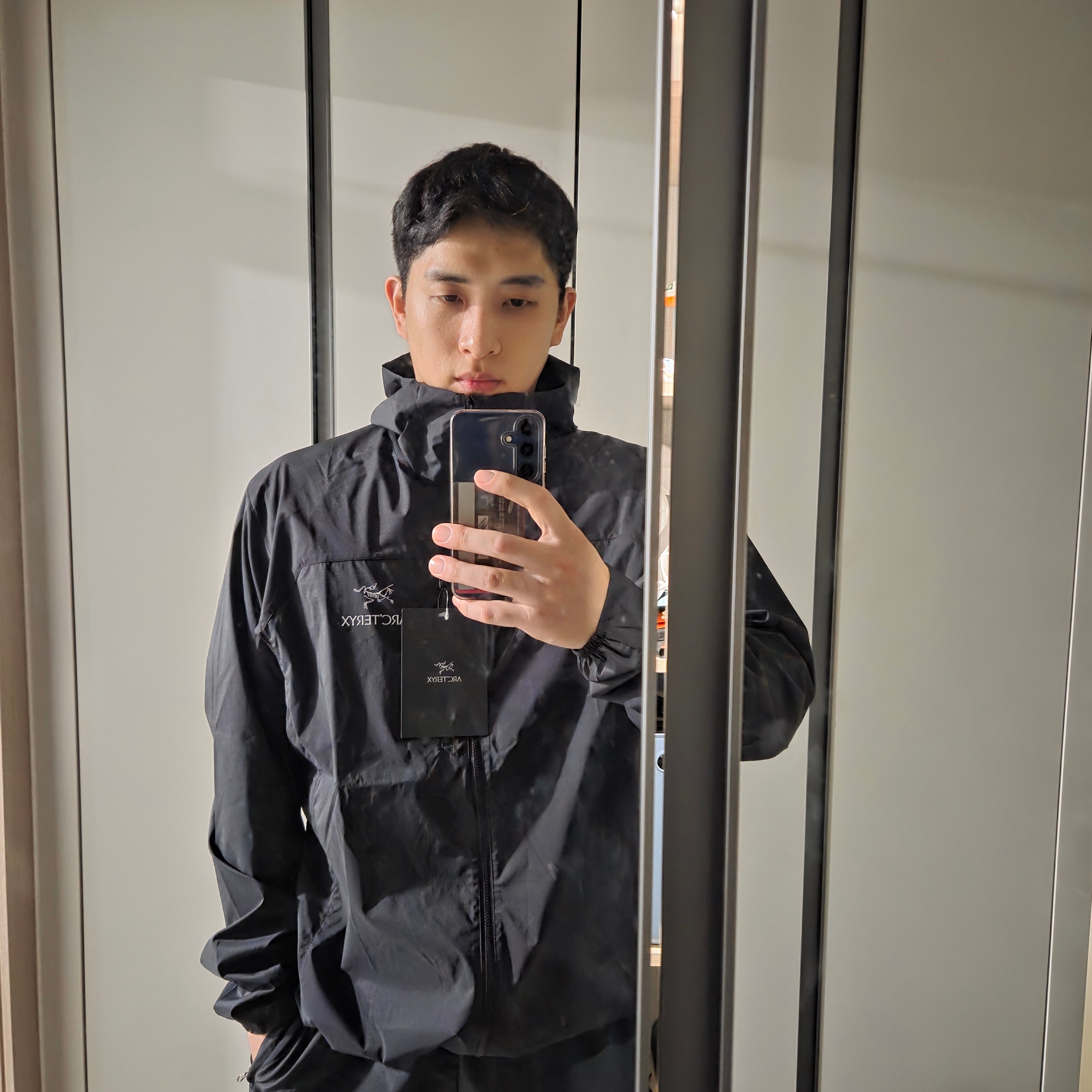 Arc'teryx Squamish Hoody Black 착용 스타일