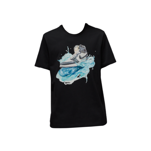 Jordan Flight Essentials AJ1 T-Shirt Black White - Asia