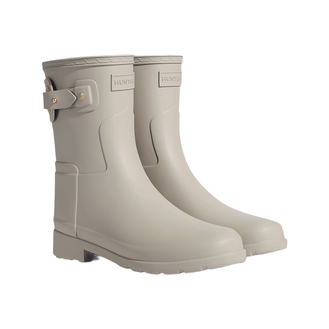 (W) 헌터 리파인드 쇼트 아일렛 버클 부츠 스키밍 스톤((W) Hunter Refined Short Eyelet Buckle Boots Skimming Stone) - 2