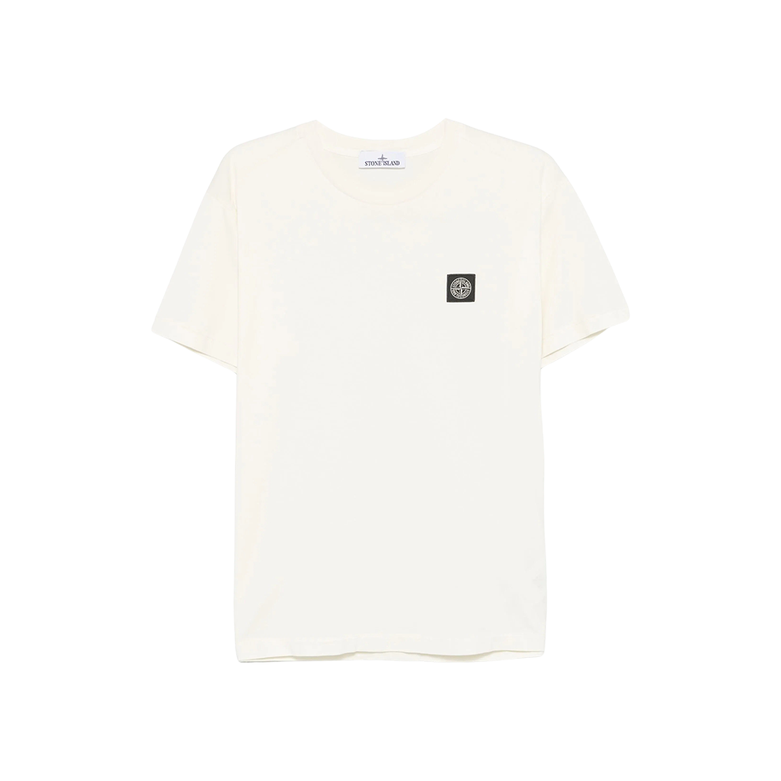 K1S1521000-39S0013-V0093 Stone Island 2100039 60/2 Cotton Jersey Slim-Fit T-Shirt with Compass Logo Patch Ivory - 25SS