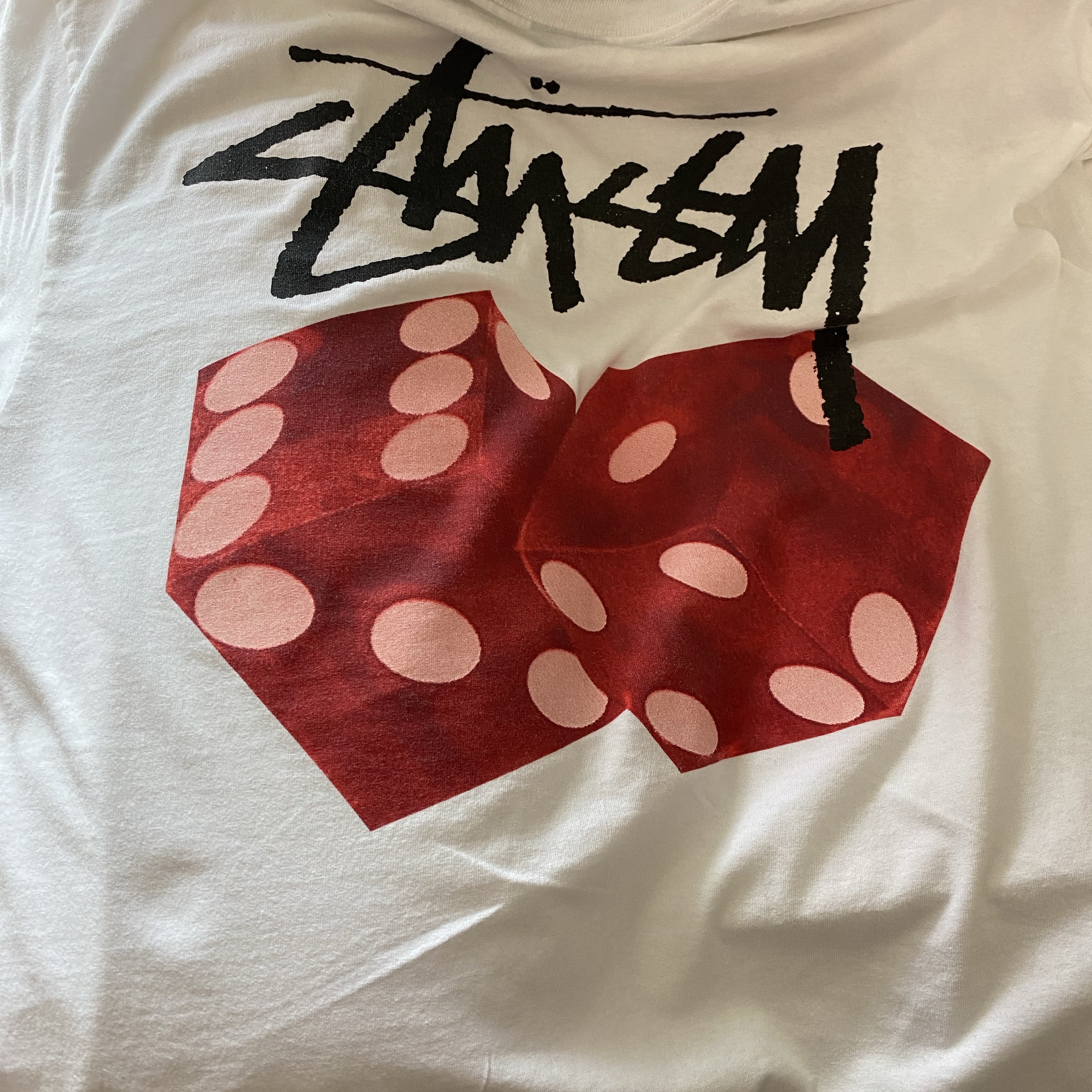 Stussy Diced Out T-Shirt White 착용 스타일