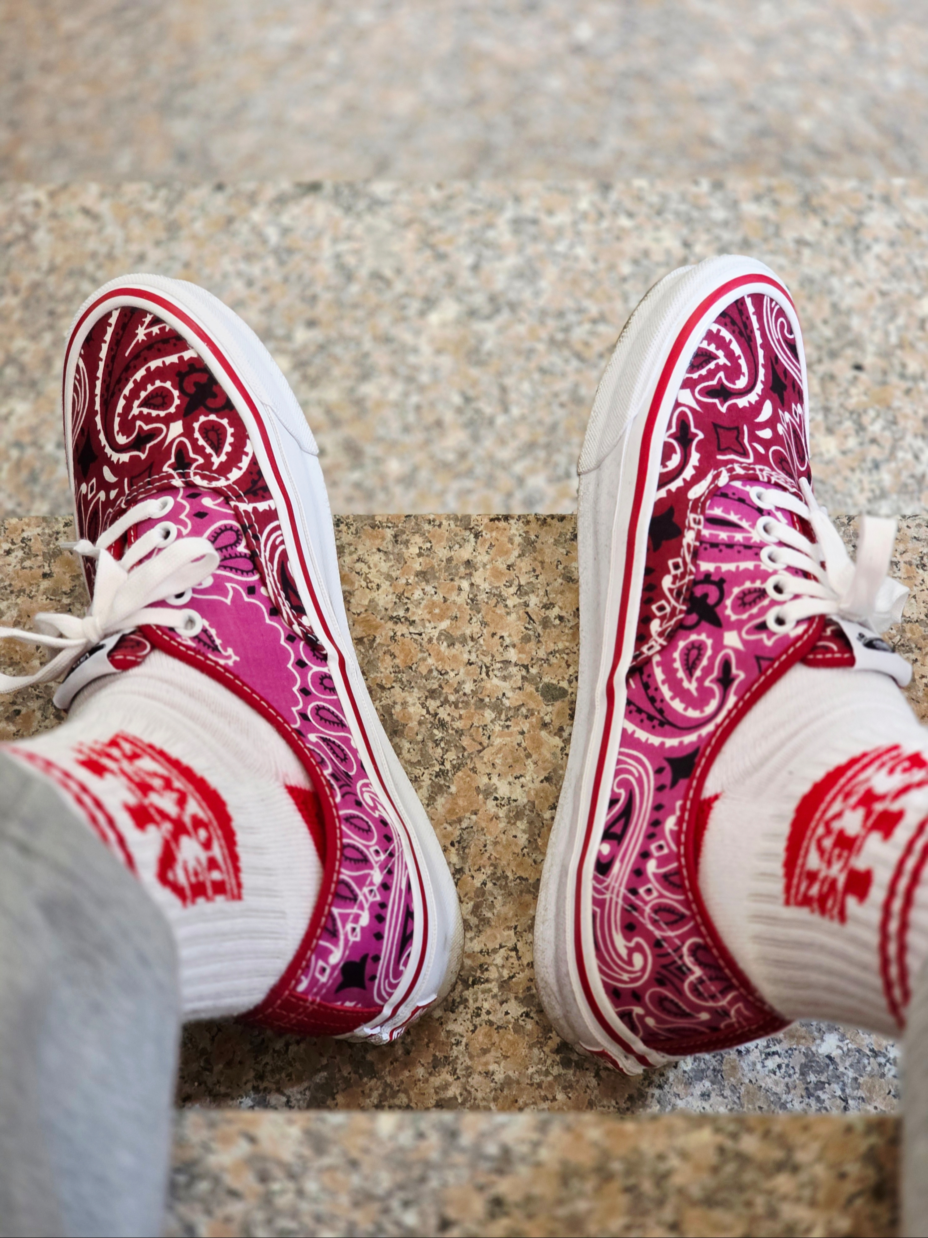 Vans Vault x Bedwin & The Heartbreakers OG Authentic LX Multi-Color-Red 착용 스타일