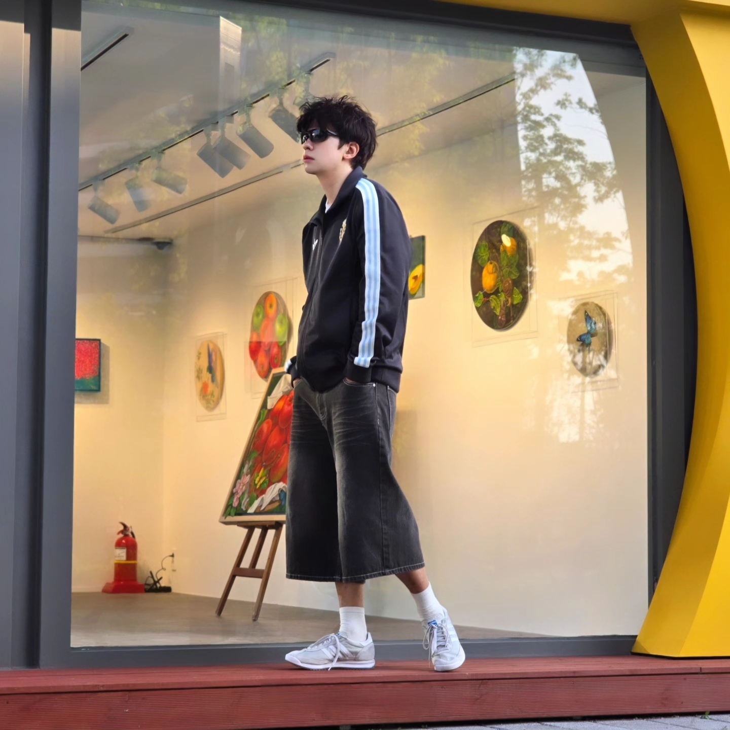 Adidas Argentina Beckenbauer Track Top Utility Black - KR Sizing, Adidas Argentina Beckenbauer Track Top Utility Black - US Sizing 착용 스타일 - 3