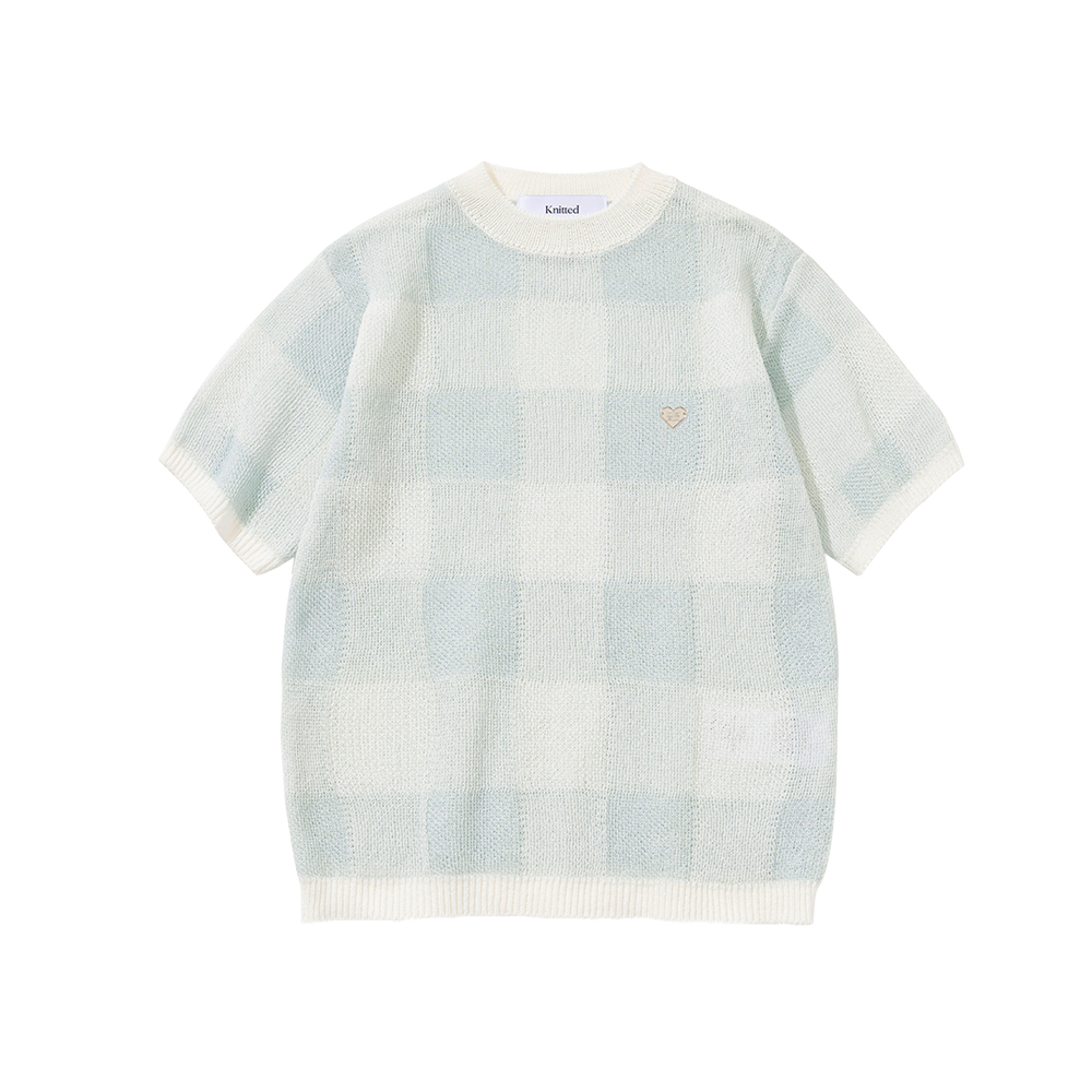 니티드 여성 체커보드 하프 니트 민트(Knitted W Checkerboard Half Knit Mint) - 1