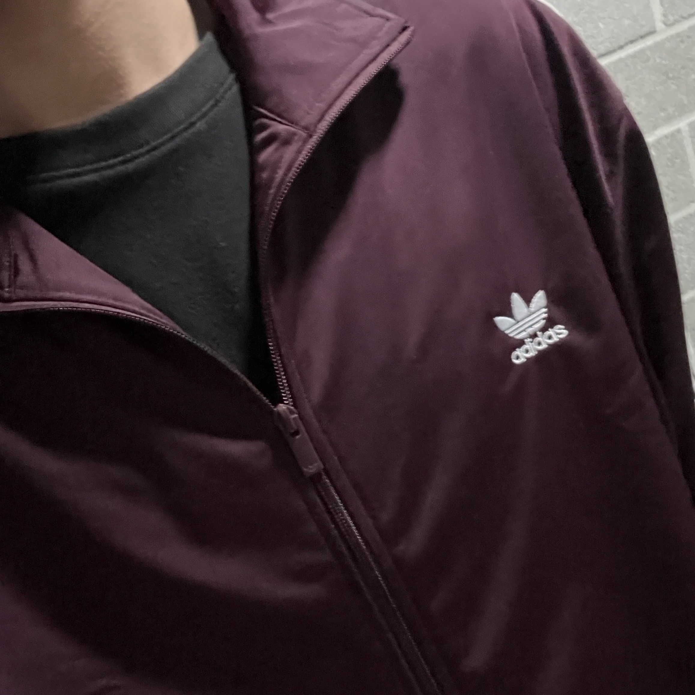 Adidas Adicolor Classic Firebird Track Top Maroon - KR Sizing 착용 스타일
