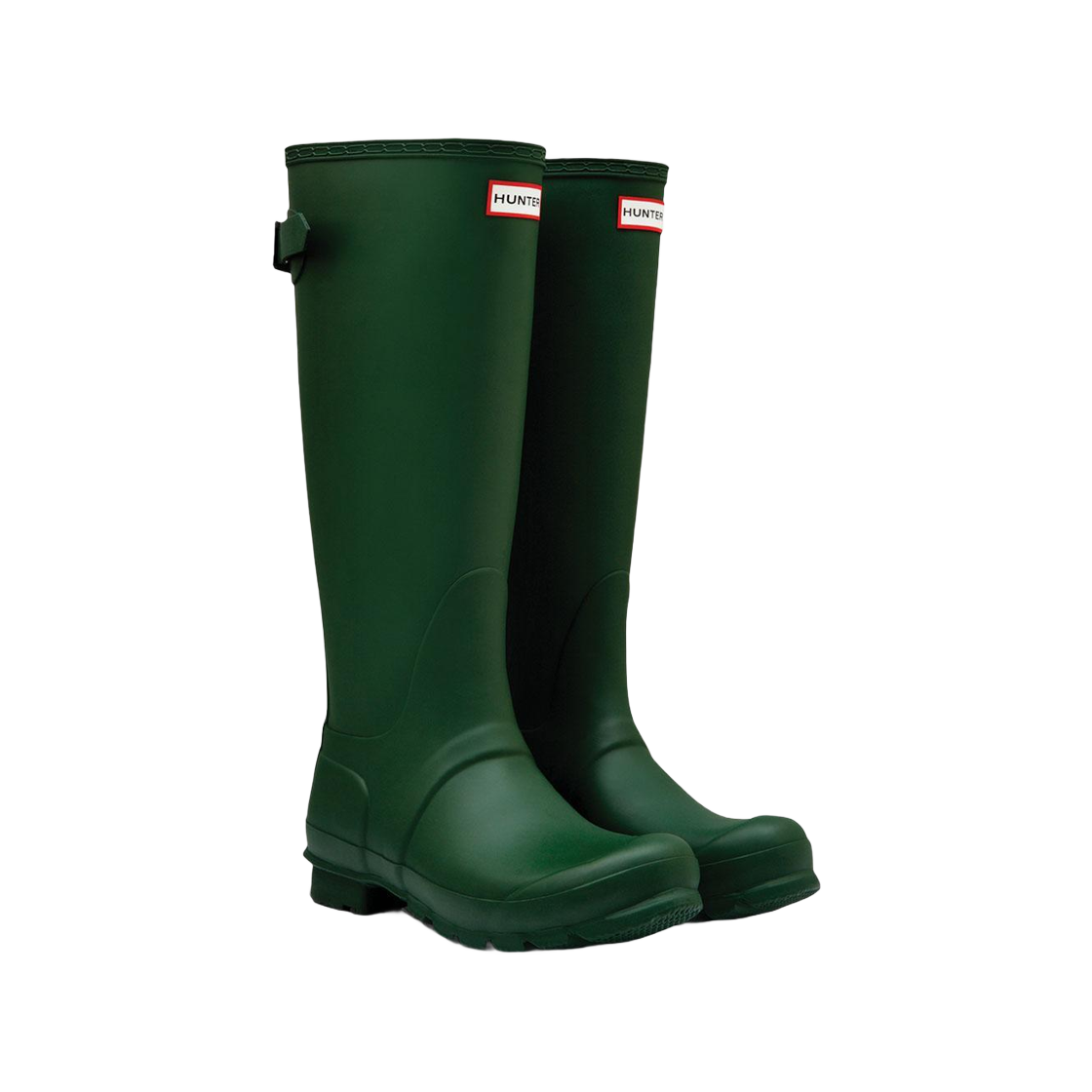 (W) 헌터 오리지널 톨 백 어드저스터블 부츠 헌터 그린((W) Hunter Original Tall Back Adjustable Boots Hunter Green) - 2
