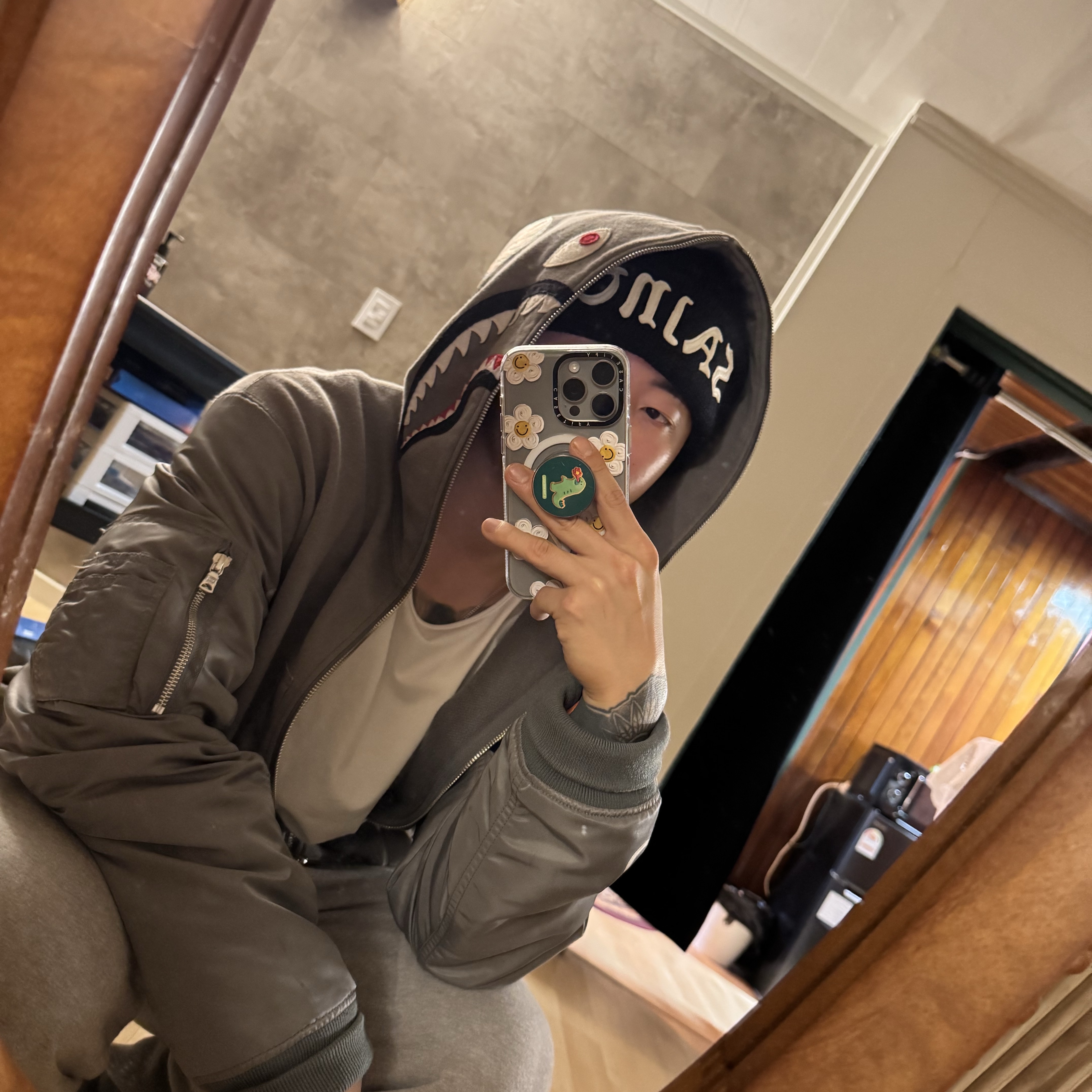 Saint Mxxxxxx Saint Knit Cap Black - 24AW 착용 스타일 - 2