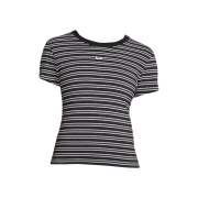(W) Nike NSW Chill Knit Slim Striped T-Shirt Black - Asia